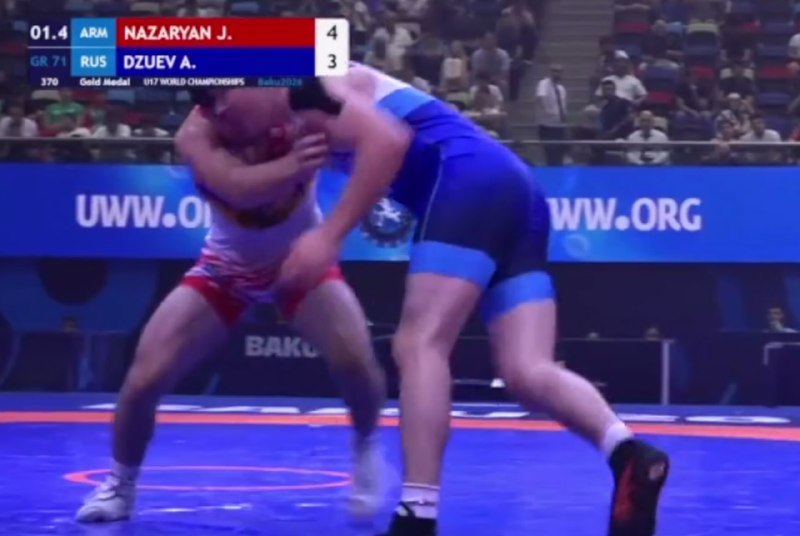 Армянский борец Джанес Назарян стал чемпионом мира U-17 в Баку